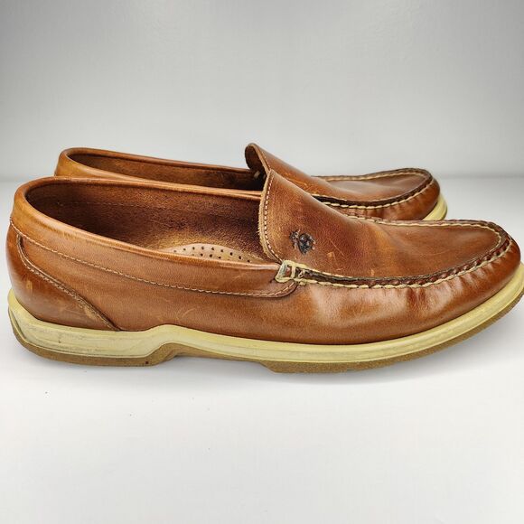 Brooks Brothers Voyager Leather Driving Loafers Size 8 1/2 D Logo - Picture 3 of 7